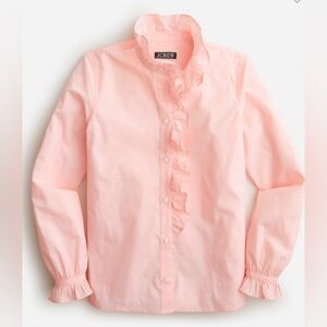 J. Crew Cottage Cotton Poplin Top In Light Pink